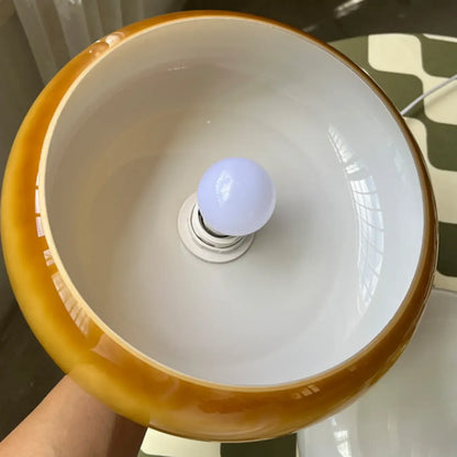 Mini plafonnier cylindrique en verre pour espace de vie