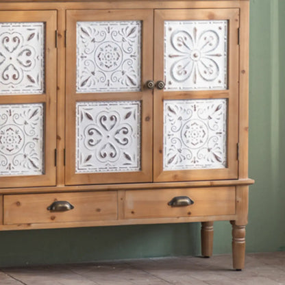 Commode d'appoint rustique pour usage intérieur avec plusieurs tiroirs