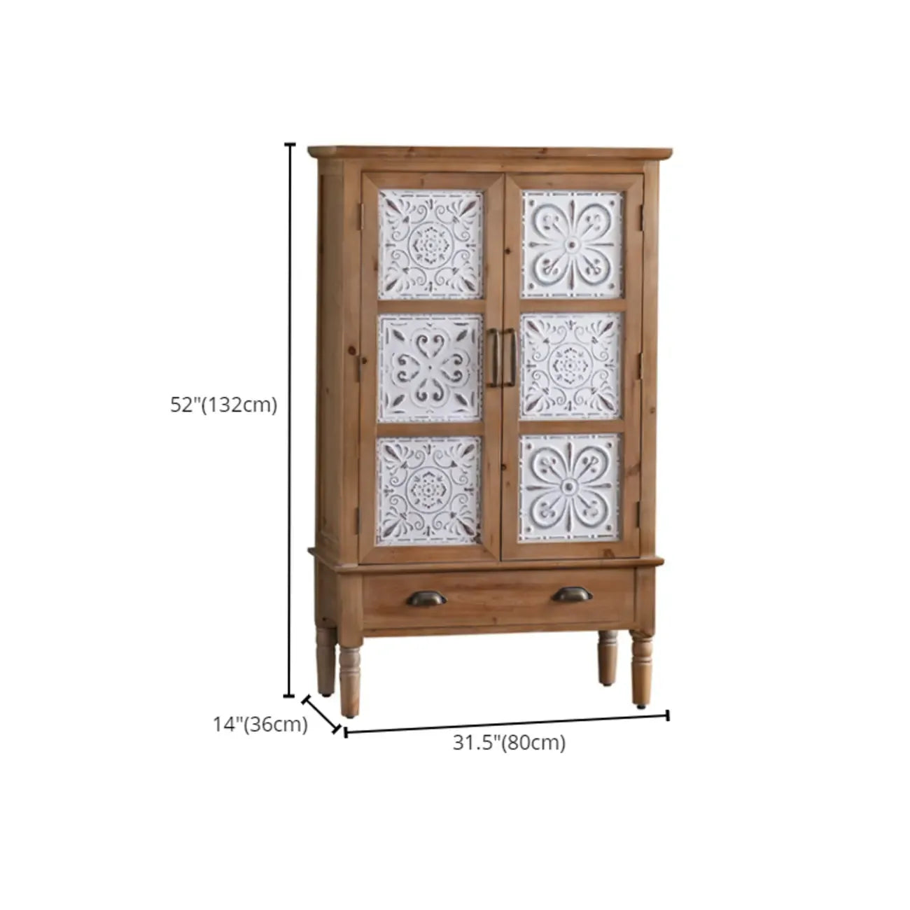 Commode d'appoint rustique pour usage intérieur avec plusieurs tiroirs