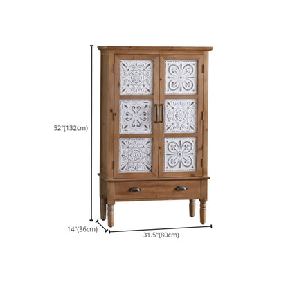 Commode d'appoint rustique pour usage intérieur avec plusieurs tiroirs