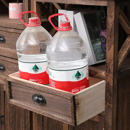 Meuble d'appoint rectangulaire moderne avec étagère extérieure