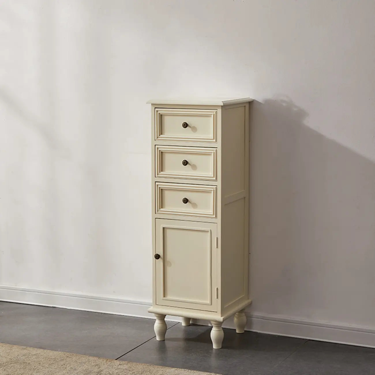 Meuble d'appoint rectangulaire moderne avec étagère extérieure