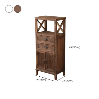 Meuble d'appoint rectangulaire moderne avec étagère extérieure