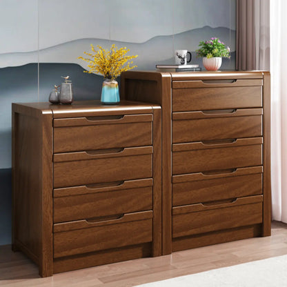 Meuble indépendant en bois massif brun de style milieu du siècle avec tiroirs