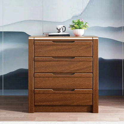 Meuble indépendant en bois massif brun de style milieu du siècle avec tiroirs