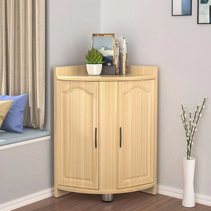 Armoire de rangement d'angle classique en bois recyclé