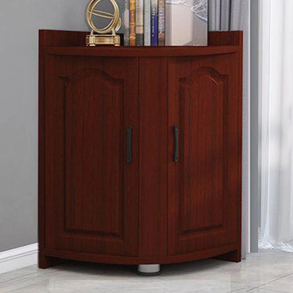 Armoire de rangement d'angle classique en bois recyclé