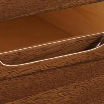 Meuble indépendant en bois massif brun de style milieu du siècle avec tiroirs