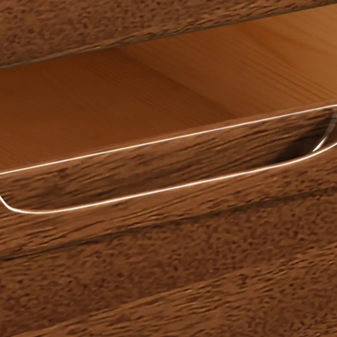 Meuble indépendant en bois massif brun de style milieu du siècle avec tiroirs