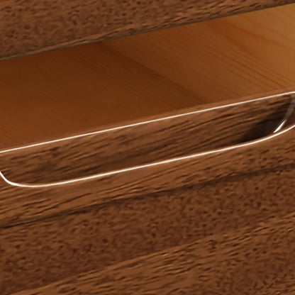 Meuble indépendant en bois massif brun de style milieu du siècle avec tiroirs