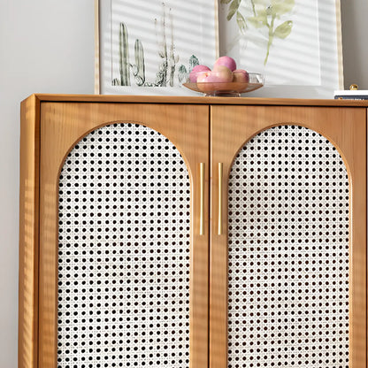 Meuble d'appoint rectangulaire en bois de pin tropical