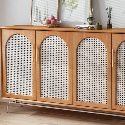 Meuble d'appoint rectangulaire en bois de pin tropical