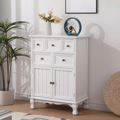 Meuble d'appoint rustique en bois brun pour le rangement du salon