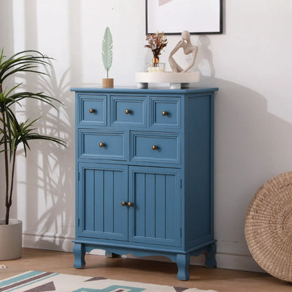 Meuble d'appoint rustique en bois brun pour le rangement du salon