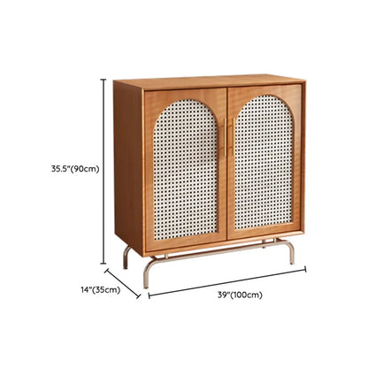 Meuble d'appoint rectangulaire en bois de pin tropical