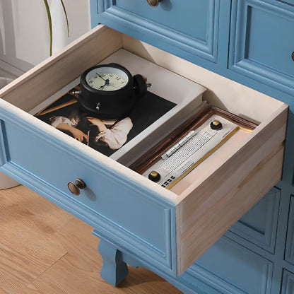 Meuble d'appoint rustique en bois brun pour le rangement du salon