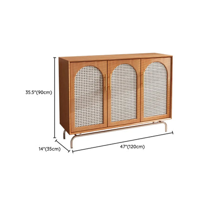Meuble d'appoint rectangulaire en bois de pin tropical