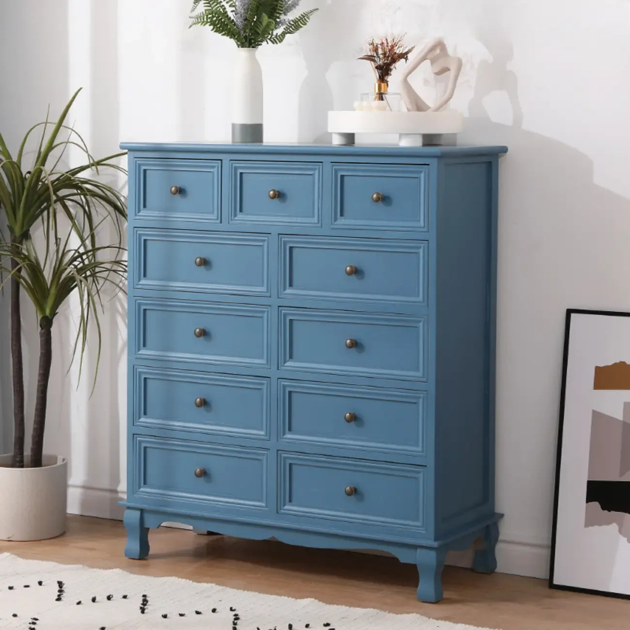 Meuble d'appoint rustique en bois brun pour le rangement du salon