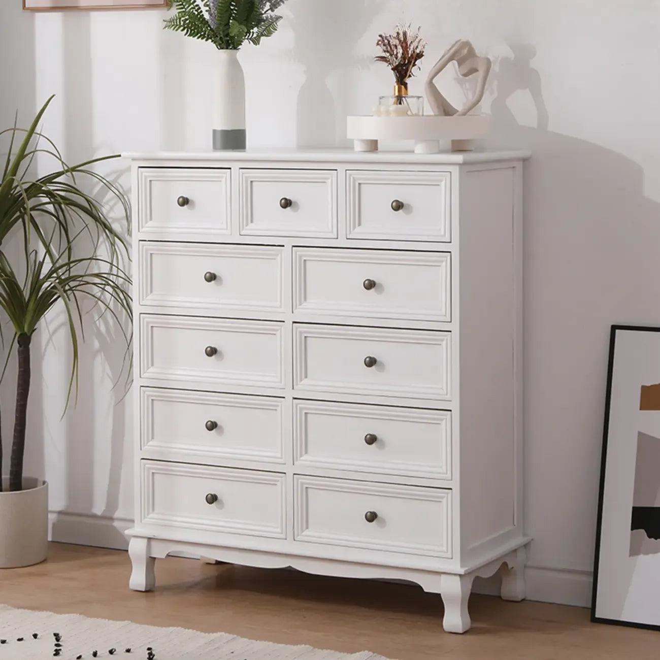 Meuble d'appoint rustique en bois brun pour le rangement du salon