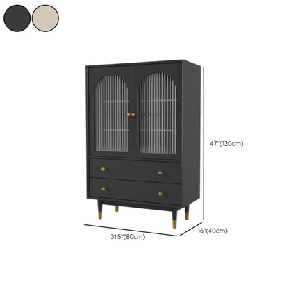 Meuble d'appoint moderne en bois massif beige avec 2 tiroirs