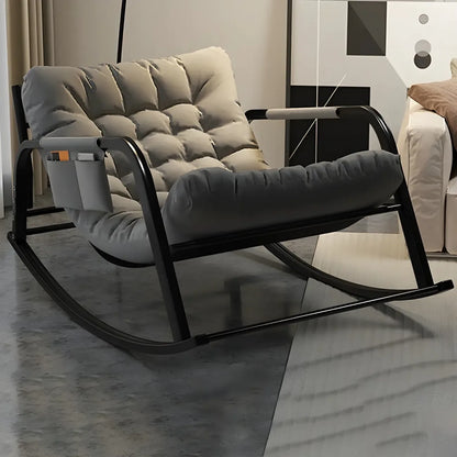 Fauteuil à bascule moderne 2 places rembourré avec accoudoirs droits