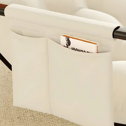 Fauteuil à bascule moderne 2 places rembourré avec accoudoirs droits