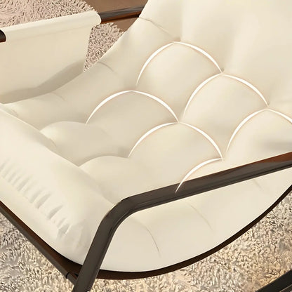 Fauteuil à bascule moderne 2 places rembourré avec accoudoirs droits