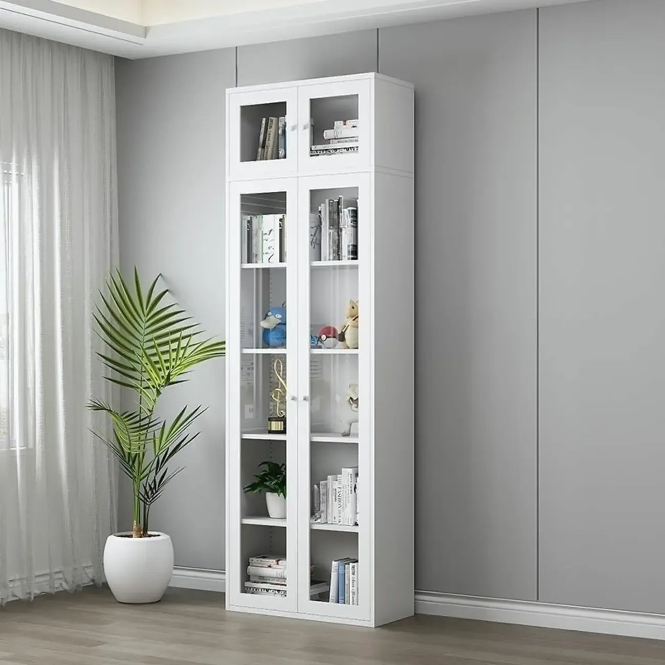 Vitrines modernes en acier coloré pour toilettes