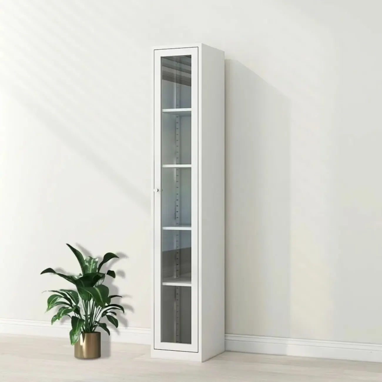 Vitrines modernes en acier coloré pour toilettes