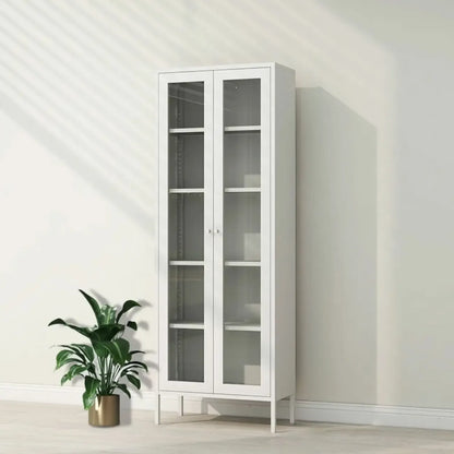 Vitrines modernes en acier coloré pour toilettes