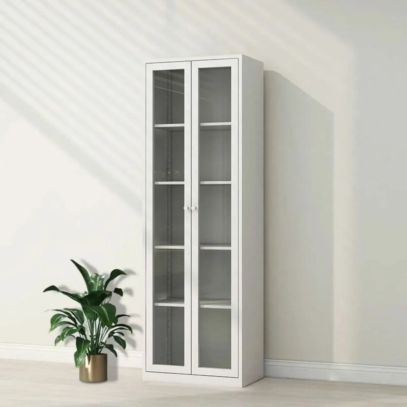 Vitrines modernes en acier coloré pour toilettes