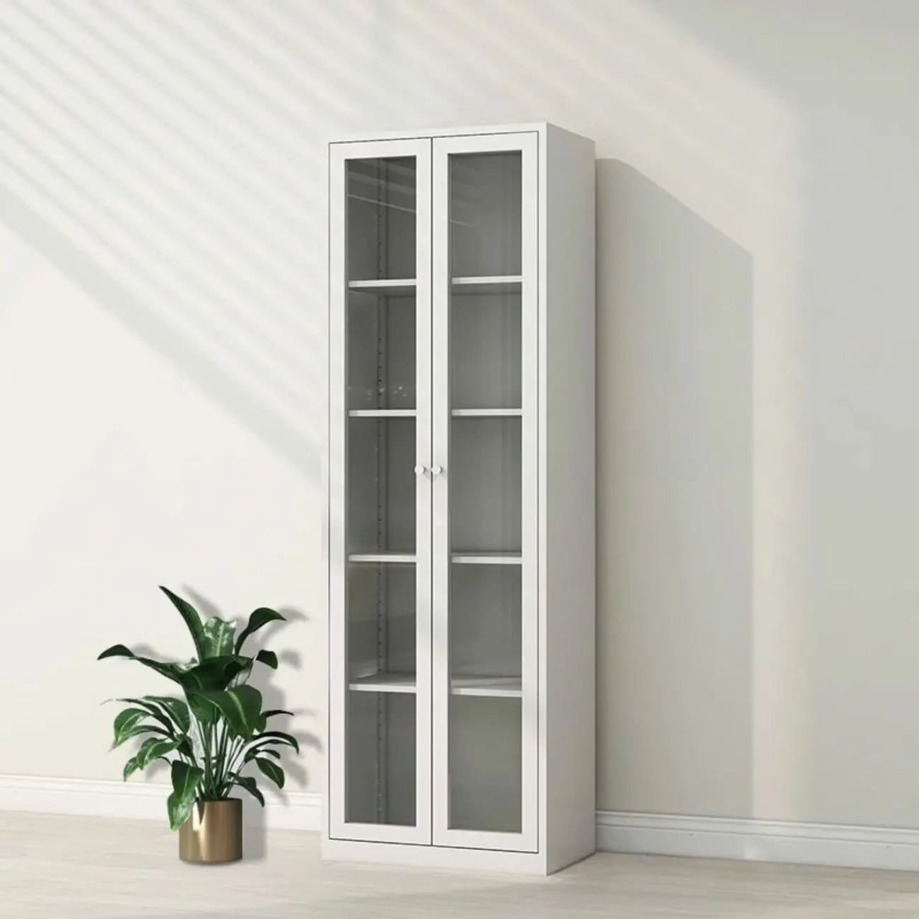 Vitrines modernes en acier coloré pour toilettes