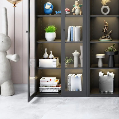 Vitrines modernes en acier coloré pour toilettes