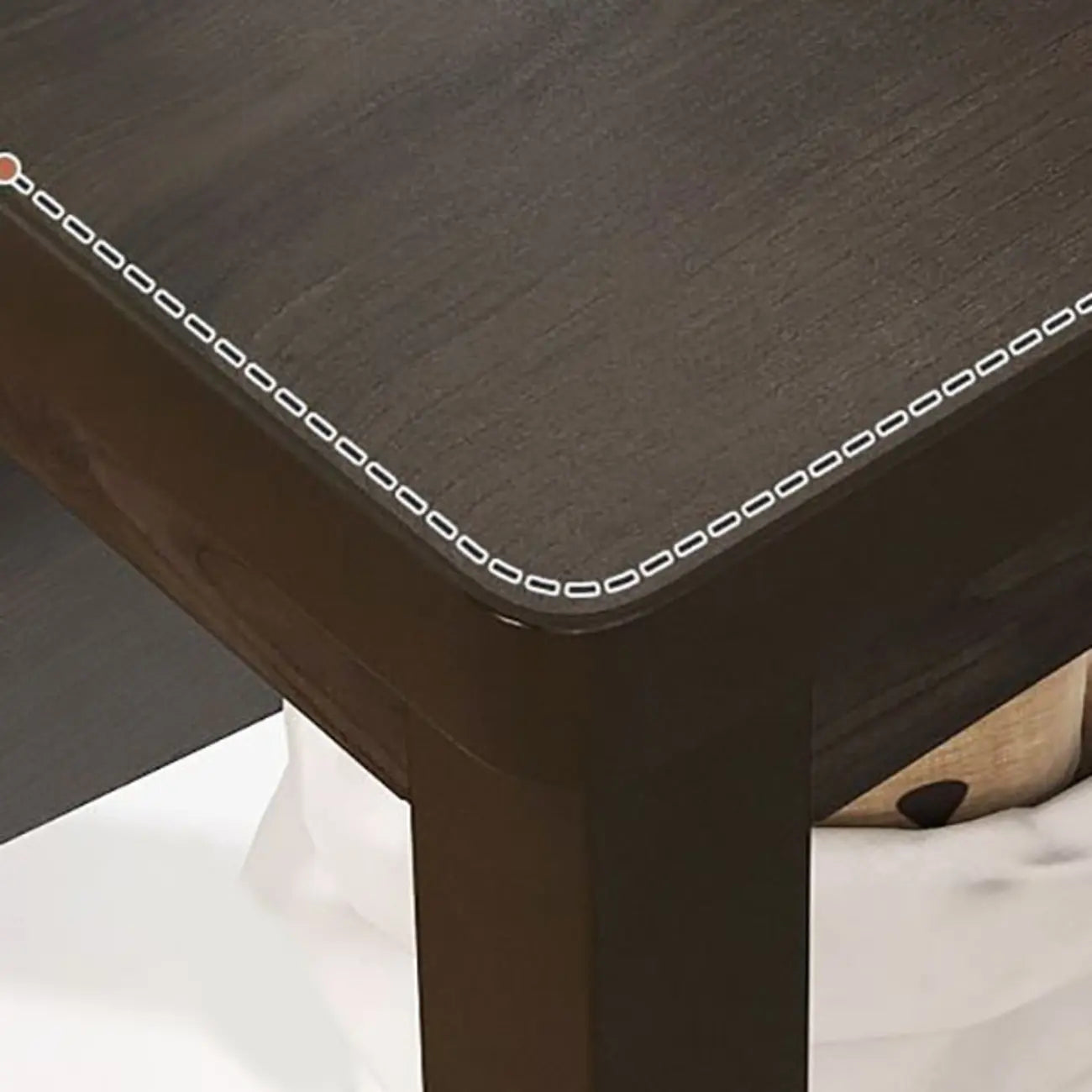 Table d'appoint minimaliste en bois noir avec rangement pour salon