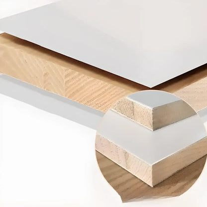 Vitrine nordique en bois blanc avec étagères ouvertes