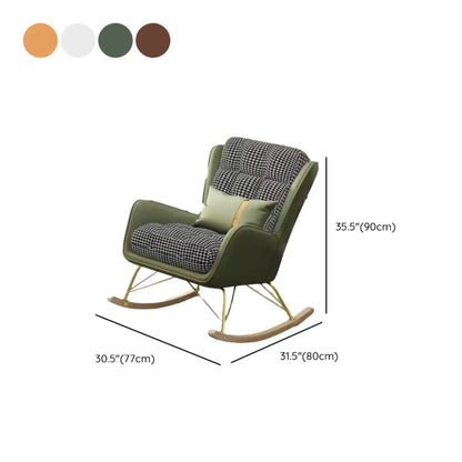 Fauteuil à bascule moderne rembourré avec repose-pieds en option