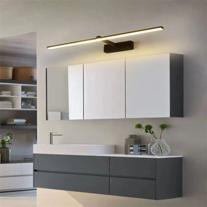 Applique murale de salle de bain linéaire moderne avec variateur