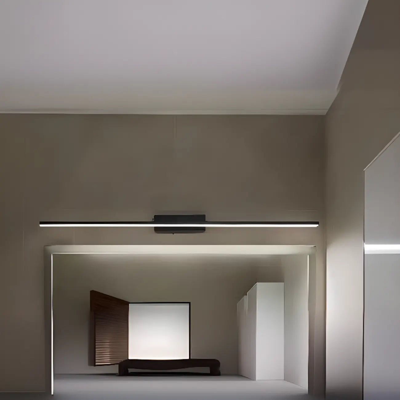 Applique murale de salle de bain linéaire moderne avec variateur