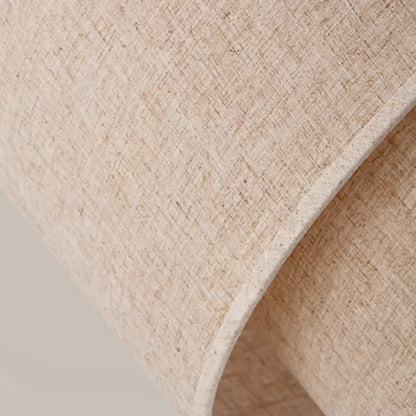 Lustre tambour moderne à 2 niveaux en tissu pour salon