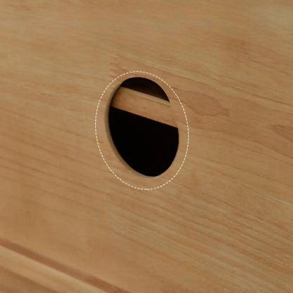 Meuble TV rectangulaire en bois de cerisier de 71 pouces avec armoire et tiroirs