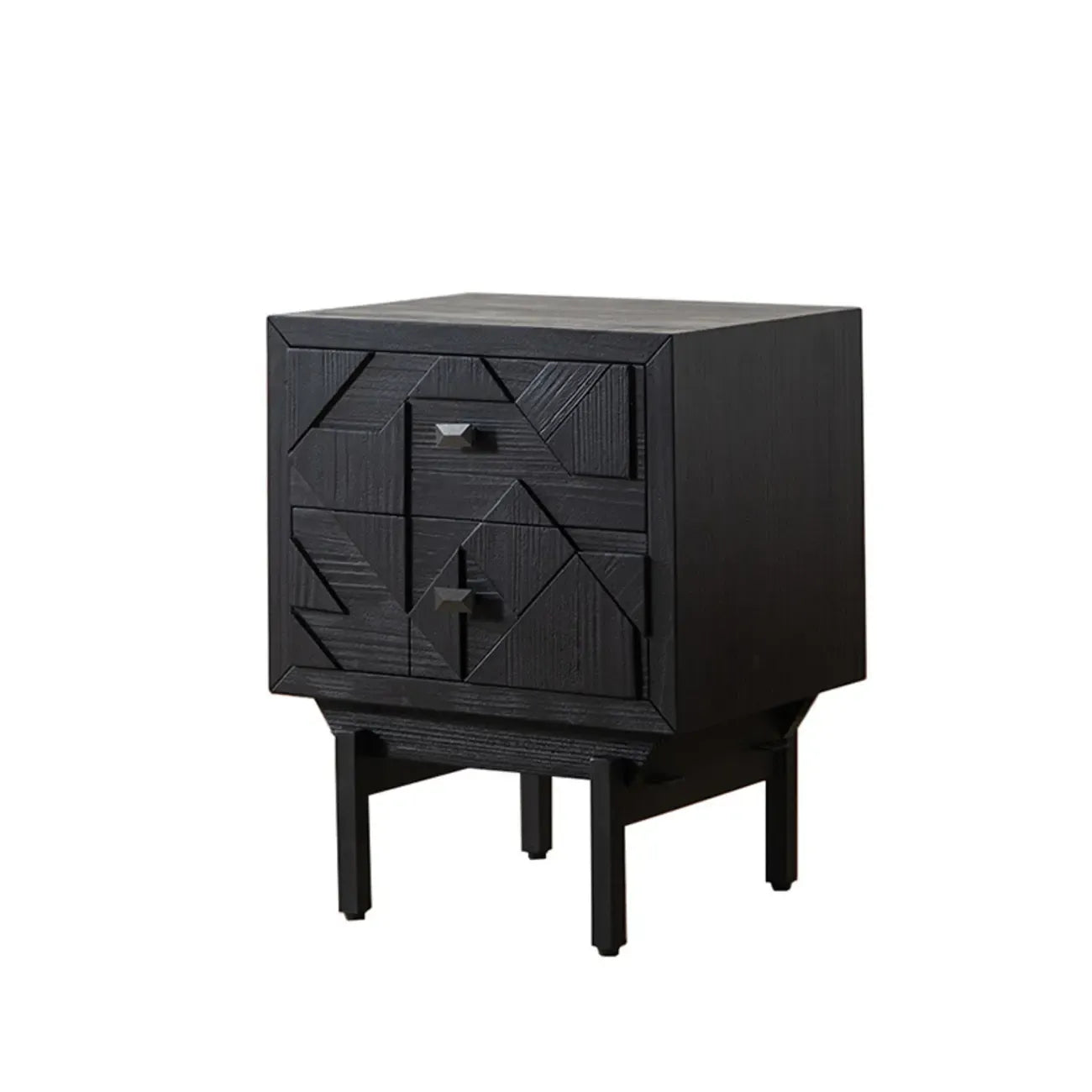 Meuble de cuisine noir rétro autoportant pour salon