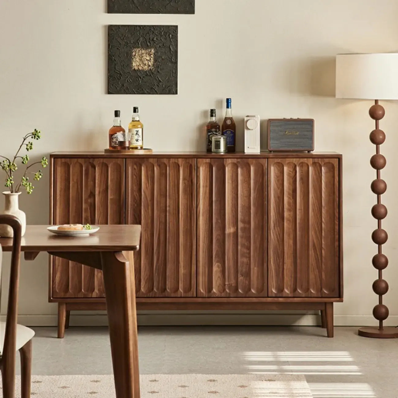 Meuble d'appoint scandinave en pin, autoportant