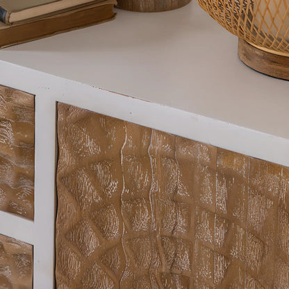 Meuble d'appoint rustique pour salon avec finition naturelle