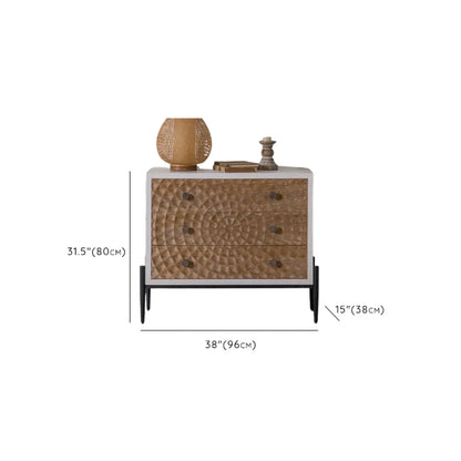 Meuble d'appoint rustique pour salon avec finition naturelle