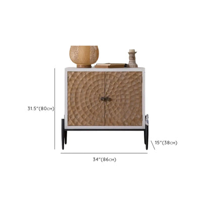 Meuble d'appoint rustique pour salon avec finition naturelle