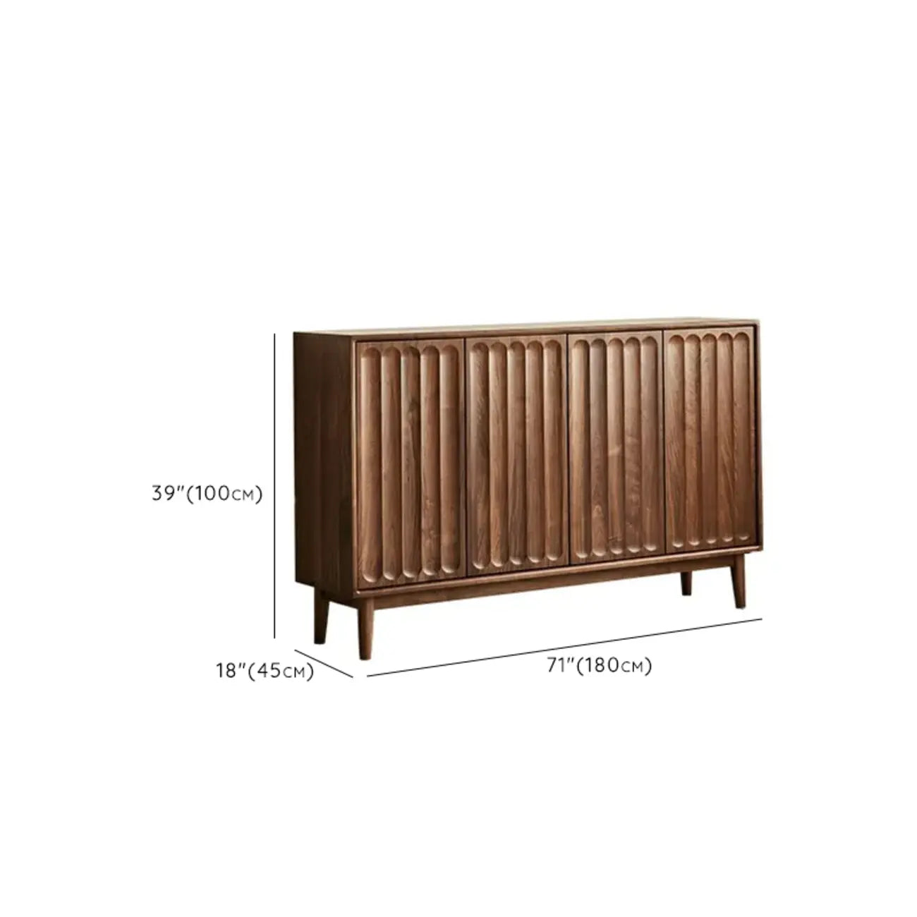 Meuble d'appoint scandinave en pin, autoportant