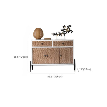 Meuble d'appoint rustique pour salon avec finition naturelle