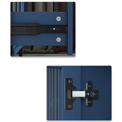 Buffet moderne en bois avec portes et tiroirs en verre