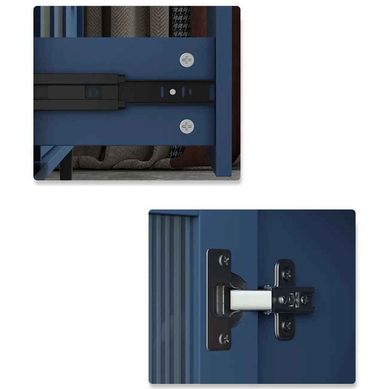 Buffet moderne en bois avec portes et tiroirs en verre