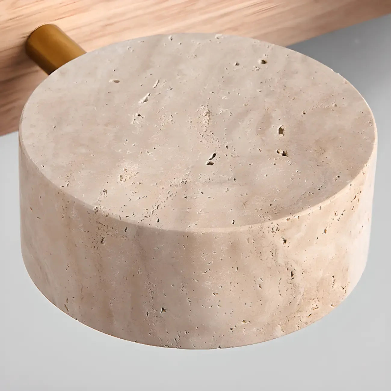 Applique murale cylindrique en pierre à 3 lumières LED pour salle de bain